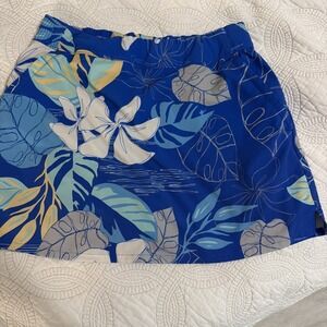 Columbia Tidal Skort Womens Small Blue Floral Outdoor Casual Hiking Fishing EUC